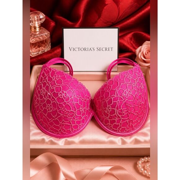 Victoria's Secret Other - FUCHSIA VICTORIAS SECRET PUSH-UP LACE 36D